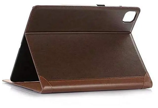 Alt view image 5 of 5 - iPad Air-6 (13'') Case, iPad Pro-3 4 5 6 (12.9'') Case with Pen Holder, DMaos Business Vintage Book Synthetic Leather Stand Folio Smart Cover - Brown