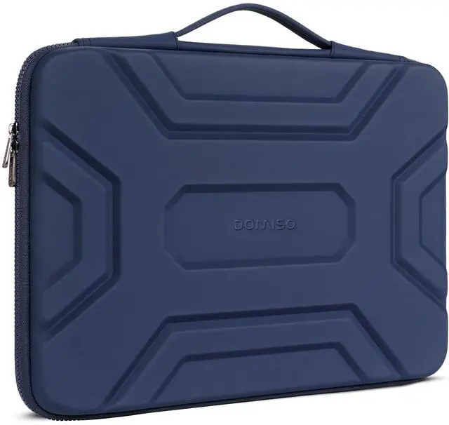 Alt view image 2 of 5 - DOMISO 15.6 inch Laptop Sleeve Shoulder Bag Shockproof Computer Bag Waterproof EVA Protective Carrying Case for 16" MacBook Pro/Max M2 M1 2019-2023,15"-16" HP Dell Asus Laptop,Dell XPS 15,Dark Blue
