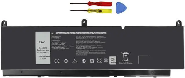 Main image of PKWVM 95WH Laptop Battery Replacement for Dell Precision 7550 7560 7750 7760 Mobile Workstation P44E P93F P44E001 P44E002 P93F001 P93F002 C903V CR72X 17C06 0CR72X 0447VR 068N03 453-BBCQ Notebook