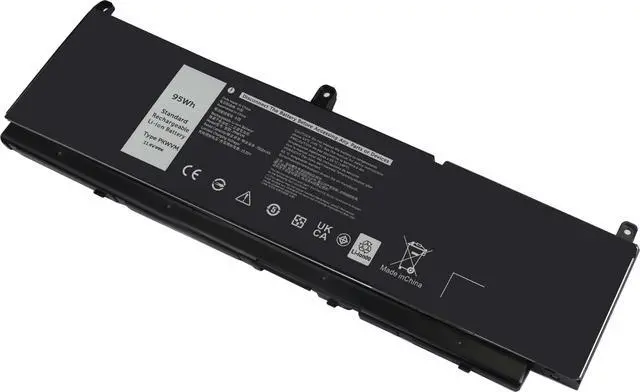 Alt view image 2 of 5 - PKWVM 95WH Laptop Battery Replacement for Dell Precision 7550 7560 7750 7760 Mobile Workstation P44E P93F P44E001 P44E002 P93F001 P93F002 C903V CR72X 17C06 0CR72X 0447VR 068N03 453-BBCQ Notebook