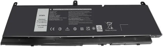 Alt view image 5 of 5 - PKWVM 95WH Laptop Battery Replacement for Dell Precision 7550 7560 7750 7760 Mobile Workstation P44E P93F P44E001 P44E002 P93F001 P93F002 C903V CR72X 17C06 0CR72X 0447VR 068N03 453-BBCQ Notebook