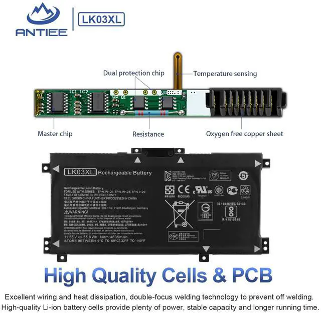 Alt view image 3 of 5 - LK03XL L09281-855 916814-855 Battery for HP Envy X360 15m-cn0xxx cn1xxx cn0011dx cn0012dx bp0xx bp1xx bq0xx bq1xx bq021dx cp0xxx cp0011dx 17m-ae0xx ae1xx ae111dx bw0xxx bw0013dx ce0xxx ce1xxx ce1013dx
