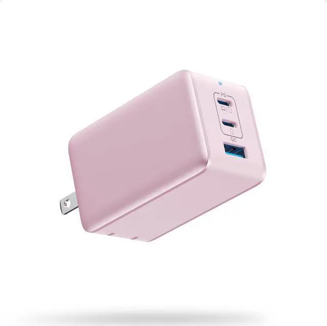 Main image of 130W USB C Charger Block,GaN 3-Port Compact Wall Charger,Foldable Fast Charging Station,PD 65W USB C Laptop Charging for MacBook Pro/Air, Dell XPS, iPhone 16/15/14/13,iPad Pro,Galaxy S24 (Pink)
