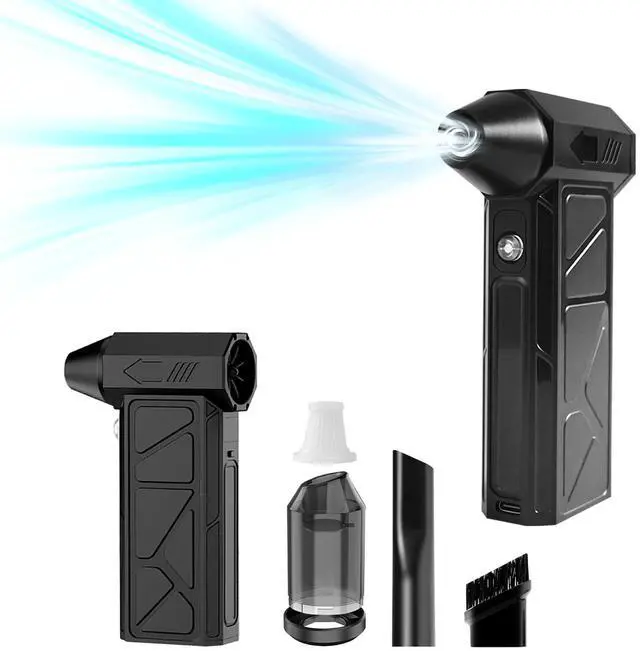 Main image of Hailanbao Cordless Electric Air Duster - 130000RPM High-Speed Rechargeable Blower, 4-Speed Adjustable Air Broom for Keyboard Cleaning, Home & Outdoor Dust/Rain/Snow Removal