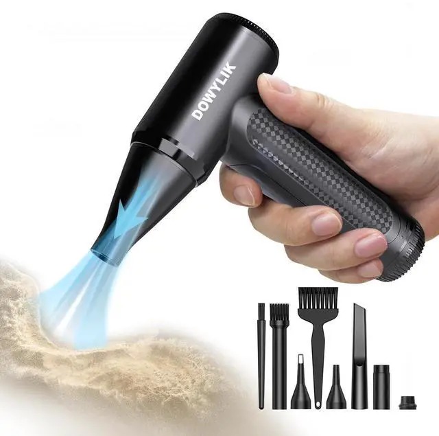 Main image of DOWYLIK Compressed Air Duster - 150000RPM Brushless Motor, Mini Air Blower for PC Cleaning Kit, Canned Air Duster for Computers, Rechargeable & Portable Compressed Air for Electronics