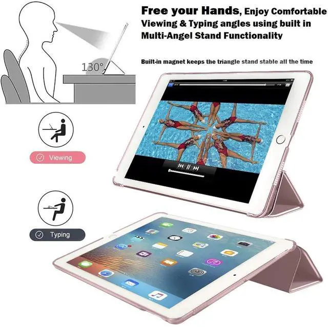 Alt view image 4 of 5 - DuraSafe Cases for iPad Air 1 Generation 9.7 Case A1474 MD785LL/A MD788LL/A MD788CH/A A1475 MD786LL/A MD789LL/A MD898LL/A ME906LL/A A1476 ME993LL/A ME999LL/A MF020LL/A MF021LL/A - Copper Golden