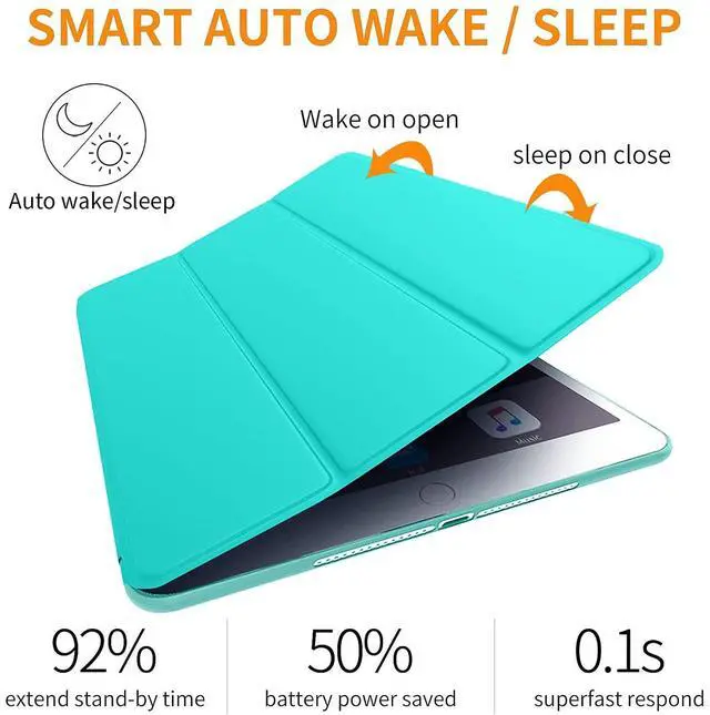 Alt view image 3 of 5 - DuraSafe Cases for iPad 10.5 Inch 2019 Air 3rd Generation [ Air 3 ] Protective Durable Shock Proof Supportive Magnetic Dual Angle Stand Cover - Aqua