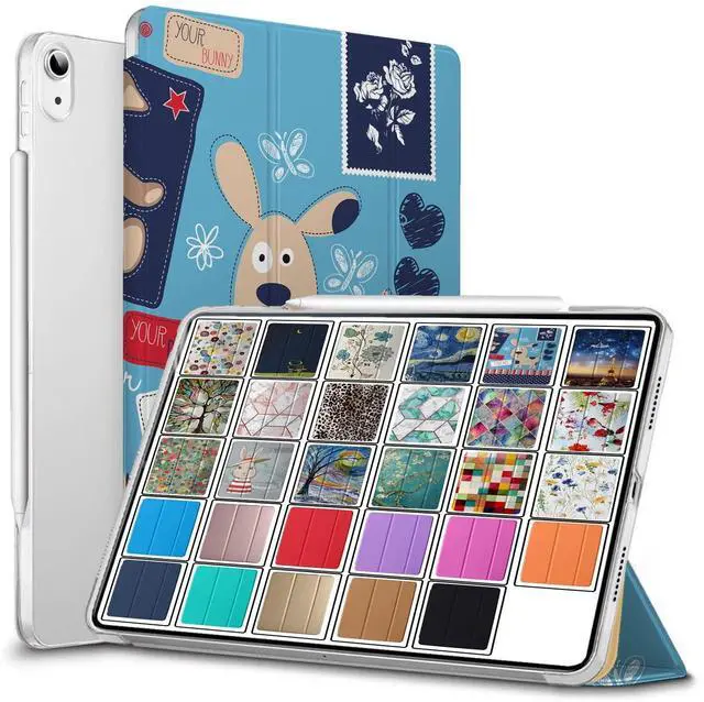 Main image of DuraSafe Cases for iPad PRO 12.9 Inch 2018 3rd Gen [ Pro 12.9 3 ] A1876 A2014 MTHN2LL/A MTHU2LL/A MTEL2LL/A MTEM2LL/A Printed Slim Lightweight PC Dual Angle Stand Clear Flip Back Cover - Puppy Friend