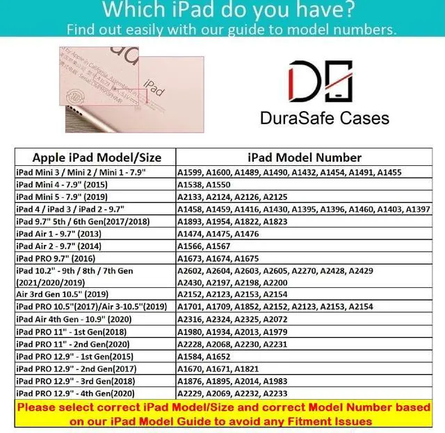 Alt view image 3 of 5 - DuraSafe Cases for iPad 9.7 inch Old Model 2 3 4 Gen Case A1458 MD513LL/A A1416 MC705LL/A MD328LL/A MD333LL/A MD336LL/A A1395 MC769LL/A MC954LL/A MC960LL/A MC979LL/A A1459 MD514LL/A MD511LL/A - Black