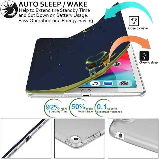 Alt view image 3 of 5 - DuraSafe Cases for iPad PRO 1st Gen 2015 12.9 Inch [ 1 Gen ] ML0H2LL/A ML0G2LL/A ML0N2LL/A ML0Q2LL/A ML0R2LL/A ML0V2LL/A Printed iPad Cover with Translucent Frosted Hard Back - Night Sky