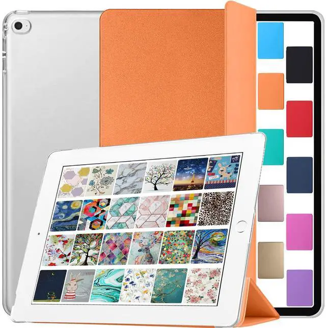 Main image of DuraSafe Cases for iPad PRO 1st Gen 2015 12.9 Inch [ 1 Gen ] ML0H2LL/A ML0G2LL/A ML0N2LL/A ML0Q2LL/A ML0R2LL/A ML0V2LL/A ML0U2LL/A iPad Cover with Translucent Frosted Hard Back - Orange