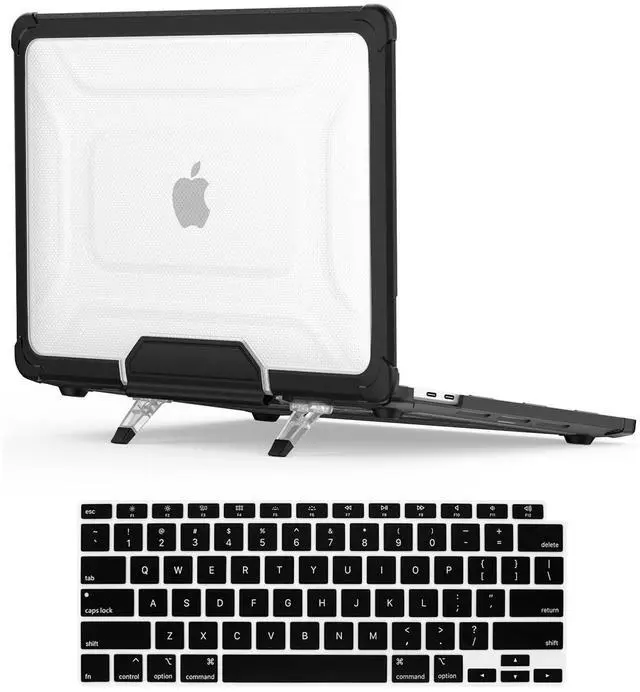 Main image of DTangLsm Compatible for MacBook Pro 14 inch Case 2024-2021 M4 M3 M2 M1 Pro/Max Chip A3112 A3185 A3401 A2918 A2992 A2779 A2442 Heavy Duty Rugged Hard Shell Case with TPU Bumper&Keyboard Cover, Black
