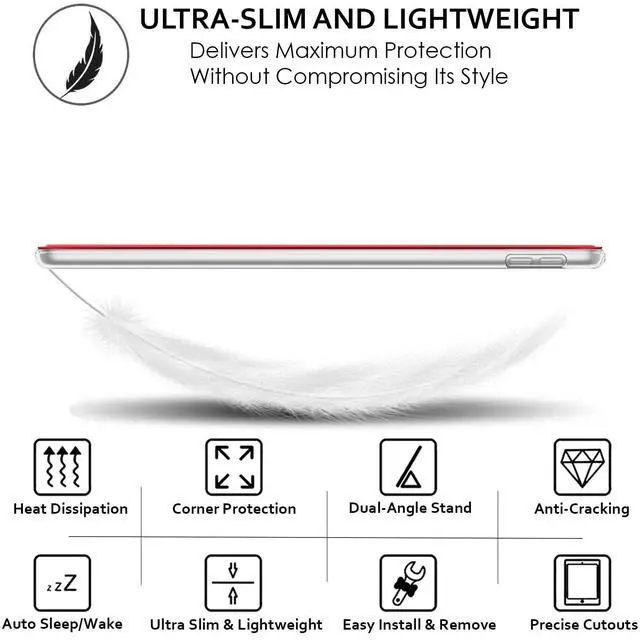 Alt view image 5 of 5 - DuraSafe Cases for Old Model iPad 4th Gen 9.7" 2012 Case A1458 A1459 A1460 MD510LL/A MD513LL/A MD514LL/A MD511LL/A ME392LL/A ME393LL/A MD522LL/A MD525LL/A ME195LL/A ME198LL/A MD516LL/A MD519LL/A Red