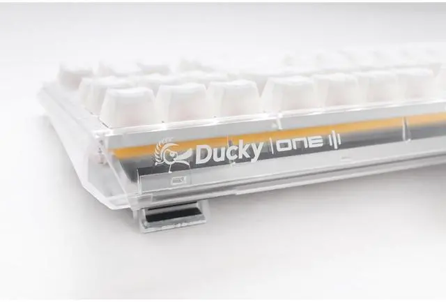Alt view image 5 of 5 - Ducky One 3 Aura 80% Mechanical Keyboard: Quack Mechanics Dampening, Hot-Swappable Cherry MX Red Switches, High-Density PBT Doubleshot Keycaps, RGB, US, Aura White