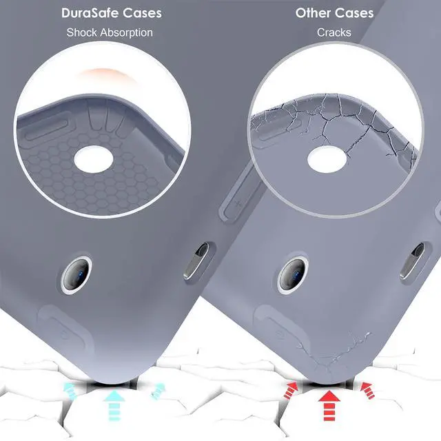 Alt view image 5 of 5 - DuraSafe Cases for iPad PRO 10.5 Air 3 [ PRO 10.5 Inch Air 3rd Gen ] A1701 A1709 A1852 A2152 A2123 A2153 A2154 Smart Trifold Lightweight Soft Silicone TPU Back Case - Purple