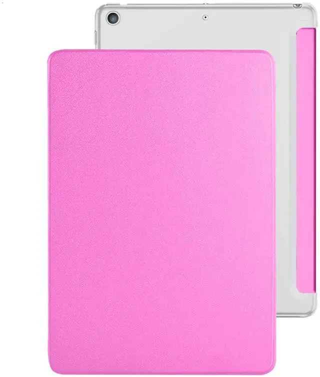 Main image of DuraSafe Cases for iPad Mini 3 2014 Mini 2 2013 Mini 1 2012 7.9 Inch [ Mini 3rd 2nd 1st ] Gen A1599 A1489 A1432 MH3F2LL/A MH3G2LL/A Trifold PC Lightweight Smart PU Leather Hard Back Cover - Pink