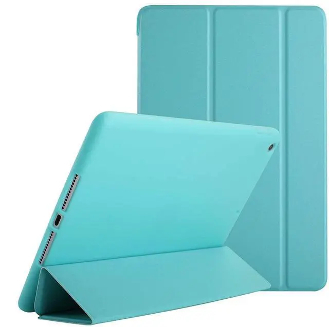 Main image of DuraSafe Cases for iPad 10.2 Inch 9 8 7 2021 2020 2019 [iPad 9th / 8th / 7th Gen ] A2602 A2604 A2270 A2197 A2603 A2428 A2429 Smart Trifold Lightweight Soft Silicone TPU Back Case - Green