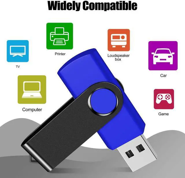 Alt view image 4 of 5 - EASTBULLUSB Flash Drive Bulk 4GB 20 Pack with Lanyards USB 2.0 Thumb Drive Bulk Memory Stick USB Mass Storage