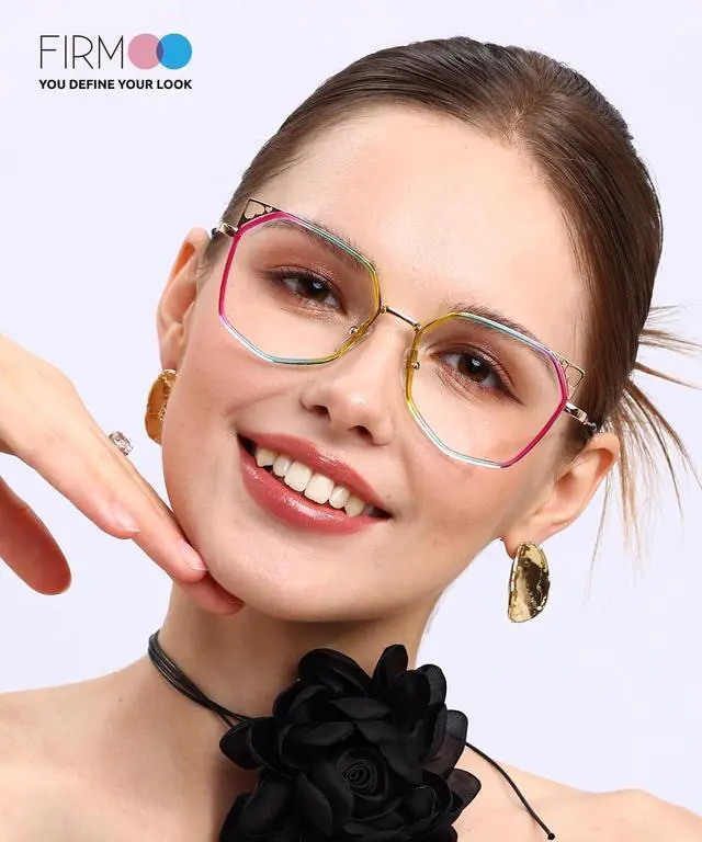 Alt view image 3 of 5 - Firmoo Women Cat Eye Blue Light Glasses, Stylish Cat Ears Blue Light Blocking Glasses for Computer, Game, TV, Multicolor