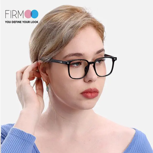 Alt view image 2 of 5 - Firmoo Blue Light Blocking Glasses, Anti Digital Eyestrain Computer Glasses Scratch Round Lightweight Eyewear