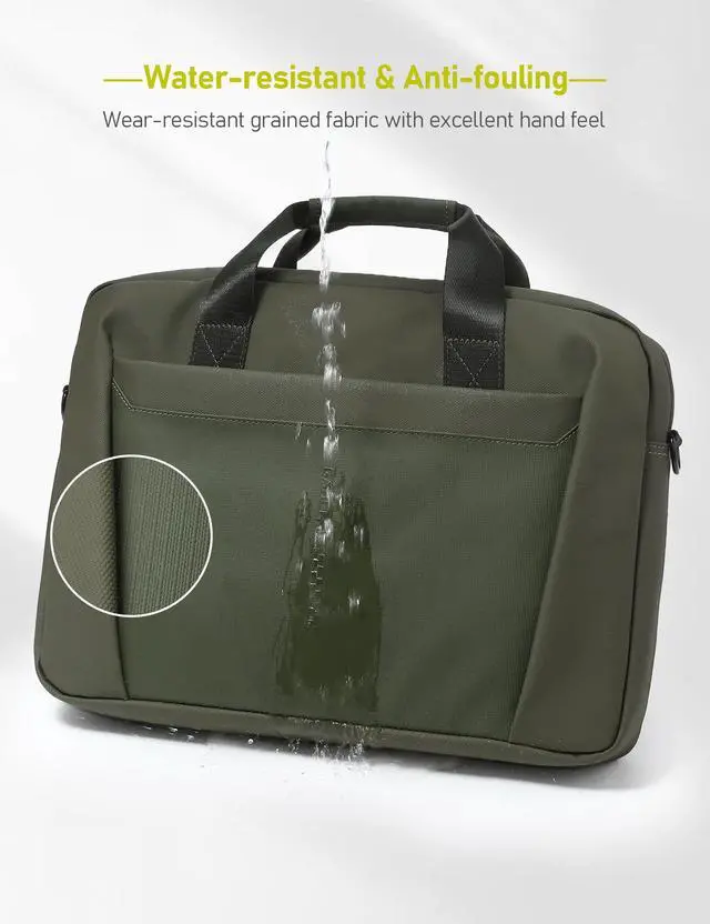 Alt view image 5 of 5 - GAOCHY 13-14 Inch Granulated Shoulder Portable Laptop Bag, Compatible with MacBook Pro 14 M4/M3/M2/M1, ASUS Chromebook Flip CX1, HP 14" Laptop, Crossbody Laptop Bag, Cypress Green
