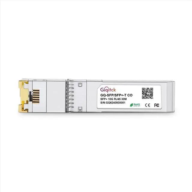 Alt view image 2 of 5 - SFP+ to RJ45 10GBase-T Module, 1.25G/2.5G/5G/10G Copper SFP to Ethernet Networking Transceiver for Cisco SFP-10G-T-S, Ubiquiti UniFi UF-RJ45-10G, Meraki, Supermicro and More, up to 30m,2pcs