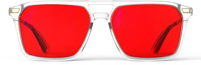 Main image of Goiteia 100% Blue Light Blocking Glasses - Red Sleep Glasses for Total Blue and Green Light Blocking - Relieve Eye Strain & Improve Sleep - Spring Hinges for Superior Comfort