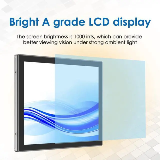 Alt view image 4 of 5 - GreenTouch 15 Inch Industrial Open-Frame Touchscreen LCD Monitor - Capacitive PCAP -1024x768-5:4-Black-1000 Nits High Brightness