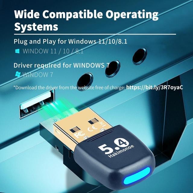 Alt view image 2 of 5 - Hakimonoe Mini USB BT5.4 & BT5.3 Adapter, 20M/150M Wireless Transmitter Dongle for PC, Windows 11/10/8.1, Pair Bluetooth Headset Speaker Mouse Keyboard Plug n Play (3pcs)