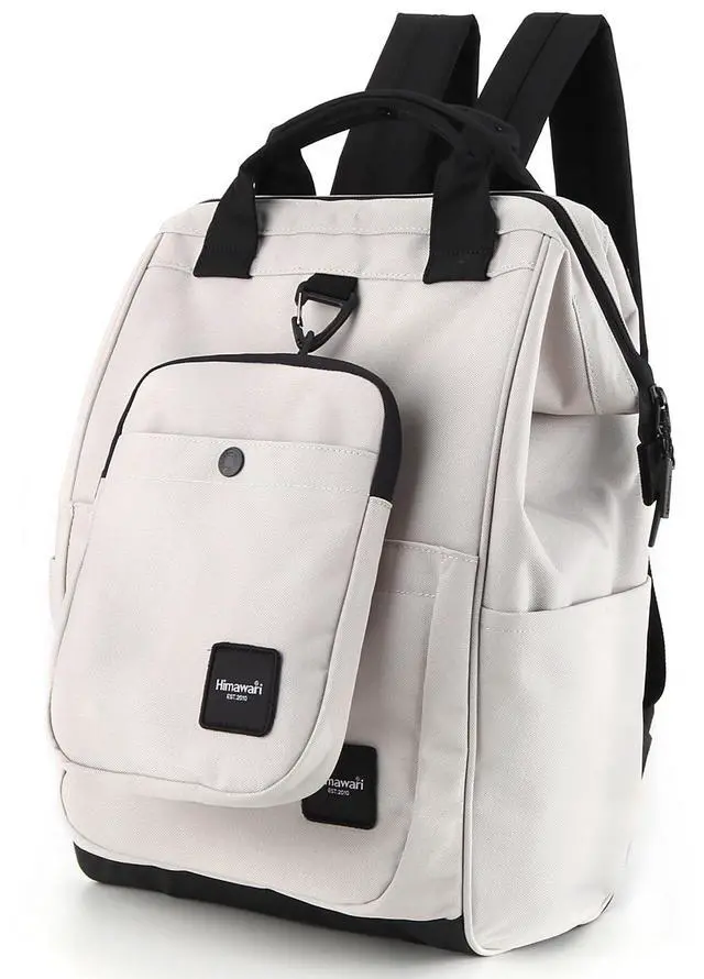 Alt view image 2 of 5 - himawari 14.9 inch Women's Laptop Backpack, Large Capacity College Schoolbag, Waterproof Travel Bag for Men & Women-0403-02#Light Grey