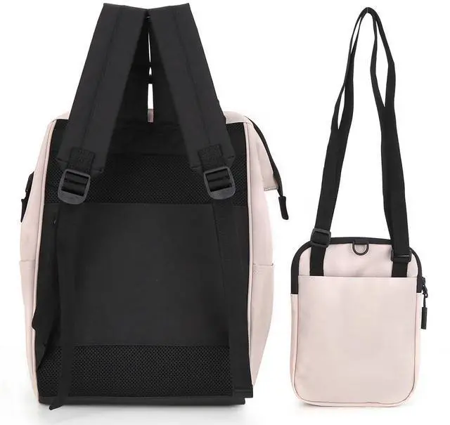 Alt view image 4 of 5 - himawari 14.9 inch Women's Laptop Backpack, Large Capacity College Schoolbag, Waterproof Travel Bag for Men & Women-0403-02#Light Grey