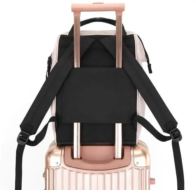 Alt view image 5 of 5 - himawari 14.9 inch Women's Laptop Backpack, Large Capacity College Schoolbag, Waterproof Travel Bag for Men & Women-0403-02#Light Grey