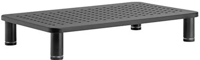 Main image of Husky Mounts Monitor Riser Laptop Stand, Adjustable Legs, Stackable, 14.5" x 9.25" x 3.25" Max Height, Matte Black Steel, 1 Stand