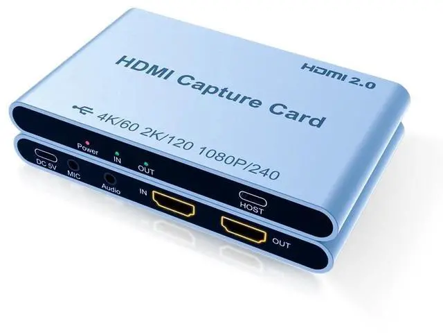 Main image of IMPEETUUS 4K@60HZ HDMI Video Capture Card for Live Streaming, with USB C Port, Plug and Play, Supports HD 4K 60fpbs 2K@120H, 1080P@240HZ