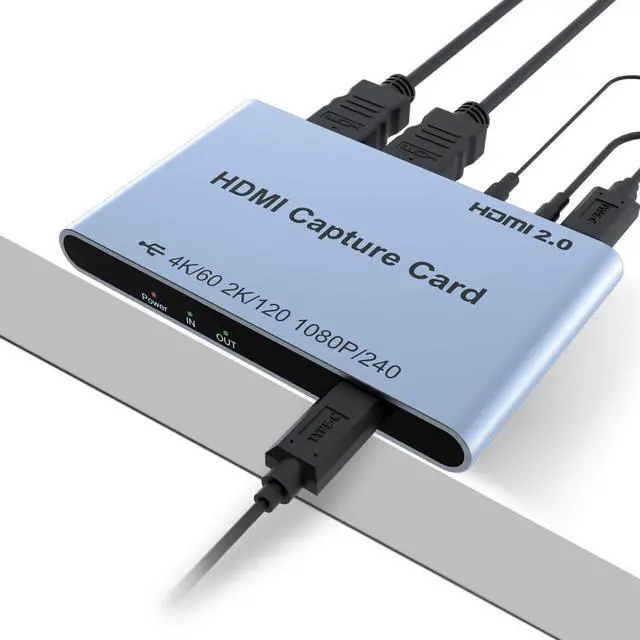 Alt view image 2 of 2 - IMPEETUUS 4K@60HZ HDMI Video Capture Card for Live Streaming, with USB C Port, Plug and Play, Supports HD 4K 60fpbs 2K@120H, 1080P@240HZ