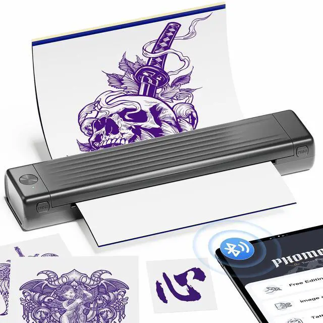 Main image of Itari A886 Tattoo Stencil Printers, Tattoo Kit with 10 Pcs Transfer Paper, Bluetooth Stencil Printer for Tattooing, Wireless Tattoo Machine for Beginner/Artist/Temporary Tattoos