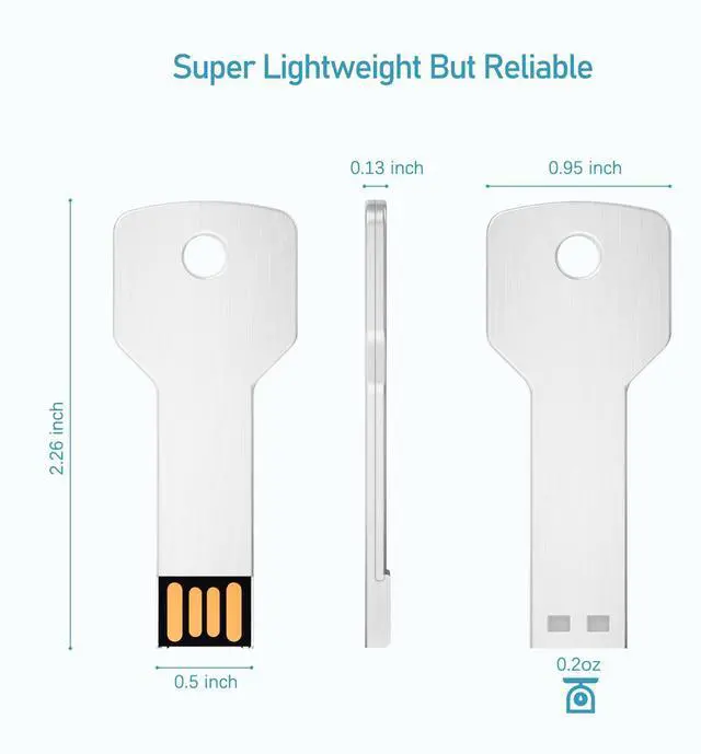 Alt view image 5 of 5 - JUANWE USB 8GB Flash Drive 10 Pack Waterproof USB Key Jump Drive Cute Flash Drive 2.0 Portable Metal Memory Stick Zip Drive Pendrive Black, Blue, Pink, Gold, Green