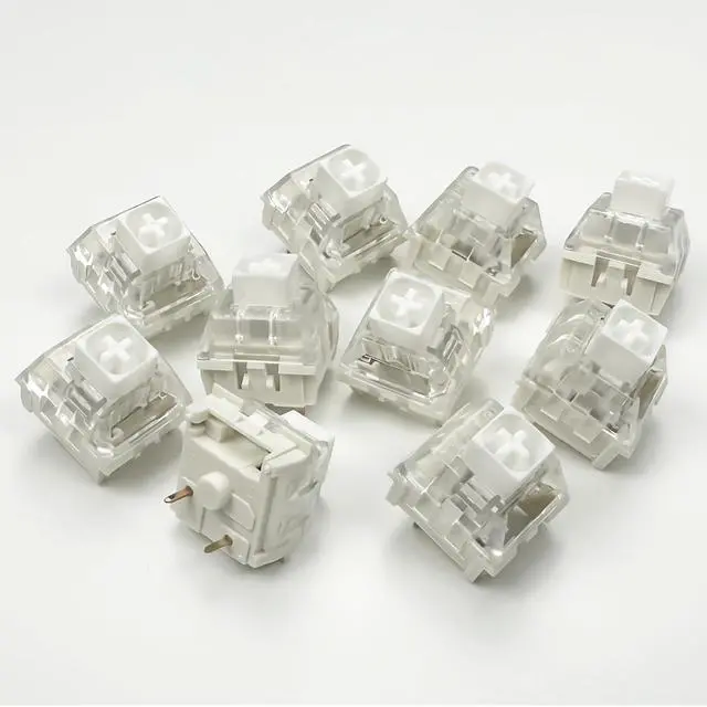 Alt view image 4 of 5 - Zjmehty Kailh Box White Mechanical Keyboard Switches,3-Pin 45gf Clicky/Speed Typing/Gaming/Waterproof Switches(90Pcs,Kailh Box White)