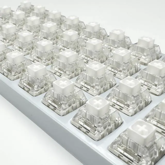 Alt view image 5 of 5 - Zjmehty Kailh Box White Mechanical Keyboard Switches,3-Pin 45gf Clicky/Speed Typing/Gaming/Waterproof Switches(90Pcs,Kailh Box White)