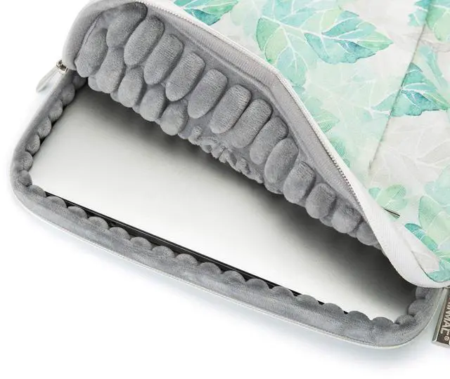 Alt view image 2 of 5 - Kinmac 360° Protective Laptop Sleeve Case Bag Cover with Handle for MacBook Pro 16 inch,16 inch HP,Lenovo,Dell,ASUS,Acer Ultrabook and Business Laptop (Green Leaf)