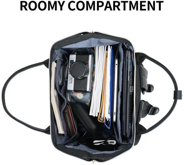 Alt view image 3 of 5 - KROSER Laptop Backpack 17" Stylish Backpack Water Repellent College Casual Daypack with USB Port Travel Business Work Bag for Men/Women-Black