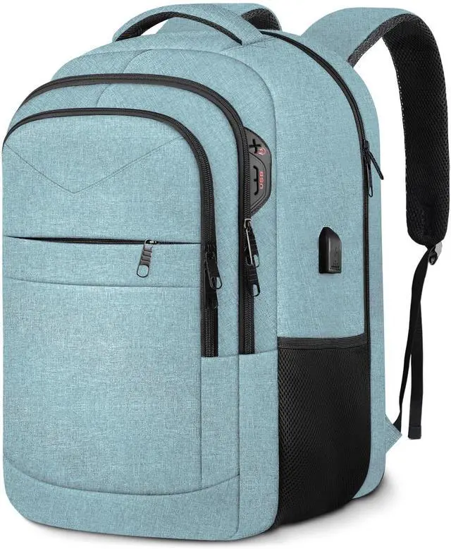 Main image of Lapsouno Business Laptop Backpack, Travel Laptop Backpack, Backpack, Anti Theft Sturdy 15.6 Inch TSA Friendly with USB Port, Water Resistant College School Computer Bag Gifts for Men Women, Lake Green