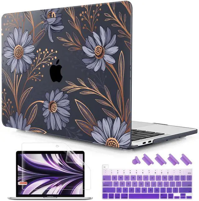 Main image of Lepeoac for MacBook Pro 16 inch Case 2019 2020 Release Model A2141, Plastic Hard Shell Cover with Keyboard Cover & Screen Protector for MacBook Pro 16 inch with Touch Bar & Touch ID - Blooming Plants