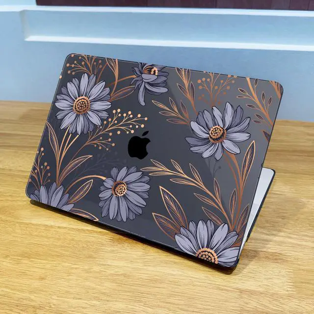 Alt view image 3 of 5 - Lepeoac for MacBook Pro 16 inch Case 2019 2020 Release Model A2141, Plastic Hard Shell Cover with Keyboard Cover & Screen Protector for MacBook Pro 16 inch with Touch Bar & Touch ID - Blooming Plants
