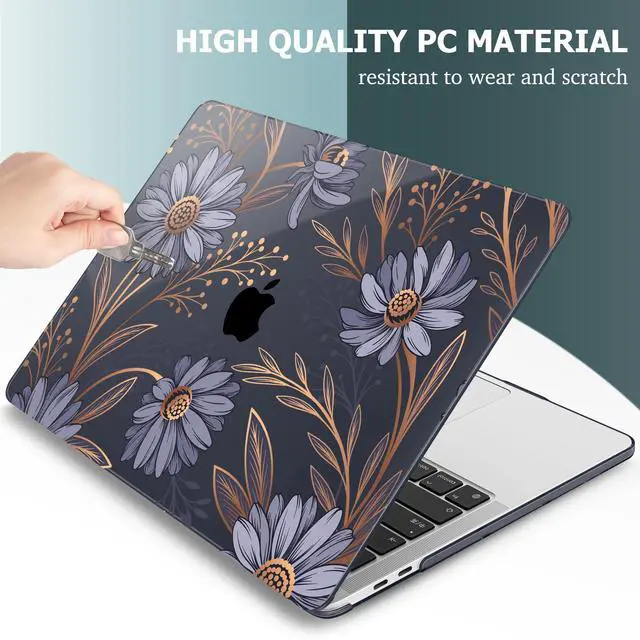 Alt view image 5 of 5 - Lepeoac for MacBook Pro 16 inch Case 2019 2020 Release Model A2141, Plastic Hard Shell Cover with Keyboard Cover & Screen Protector for MacBook Pro 16 inch with Touch Bar & Touch ID - Blooming Plants
