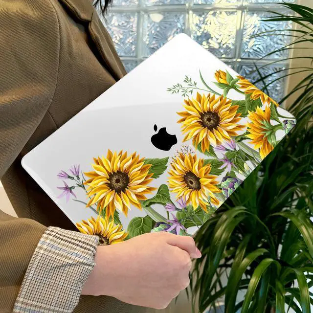 Alt view image 4 of 5 - Lepeoac for MacBook Pro 16 inch Case 2019 2020 Release Model A2141, Plastic Hard Shell Cover with Keyboard Cover & Screen Protector for MacBook Pro 16 inch with Touch Bar & Touch ID, Sunflowers