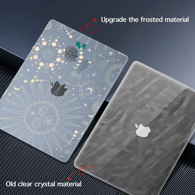 Alt view image 5 of 5 - Lepeoac for MacBook Pro 16 inch Case 2021 2022 2023 2024 Release A3186 A3403 M4 A2991 M3 A2780 M2 A2485 M1 Pro/Max, Hard Shell Case with Screen Protector & Keyboard Cover, Engraving Moon