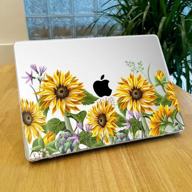 Alt view image 3 of 5 - Lepeoac for MacBook Pro 16 inch Case 2021 2022 2023 2024 Release A3186 A3403 M4 A2991 M3 A2780 M2 A2485 M1 Pro/Max, Hard Shell Case with Screen Protector & Keyboard Cover, Sunflowers