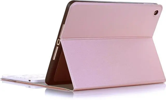 Alt view image 4 of 5 - Keyboard Case for iPad mini 1 2 3 4 5 with Detachable Wireless Keyboard and Pen Holder, Slim Smart Auto Sleep/Wake Cover Case (Rose Gold)