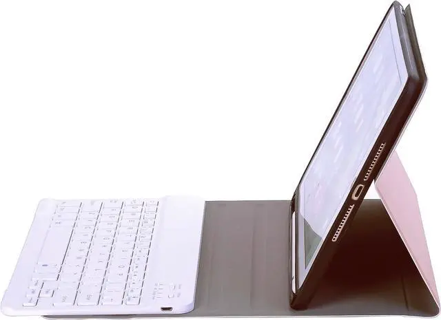 Alt view image 5 of 5 - Keyboard Case for iPad mini 1 2 3 4 5 with Detachable Wireless Keyboard and Pen Holder, Slim Smart Auto Sleep/Wake Cover Case (Rose Gold)